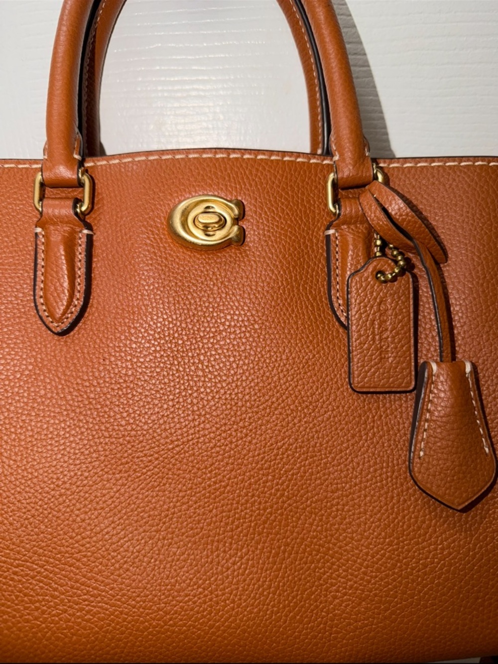 COACH Brooke Pebbled Leather Satchel - Picture 4 of 7